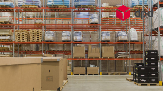 Work at the central sorting office of the DPD postal warehouse near Lodz